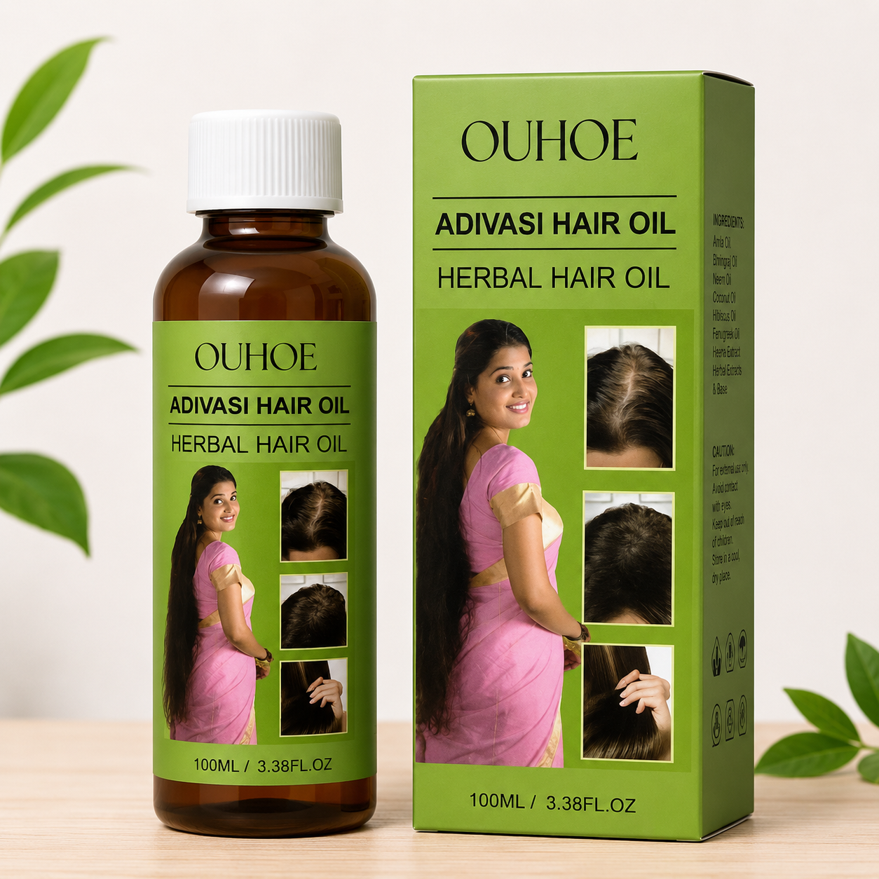 OUHOE Adivasi Hair Oil – Herbal Hair Oil for Hair & Scalp Care, 100ml