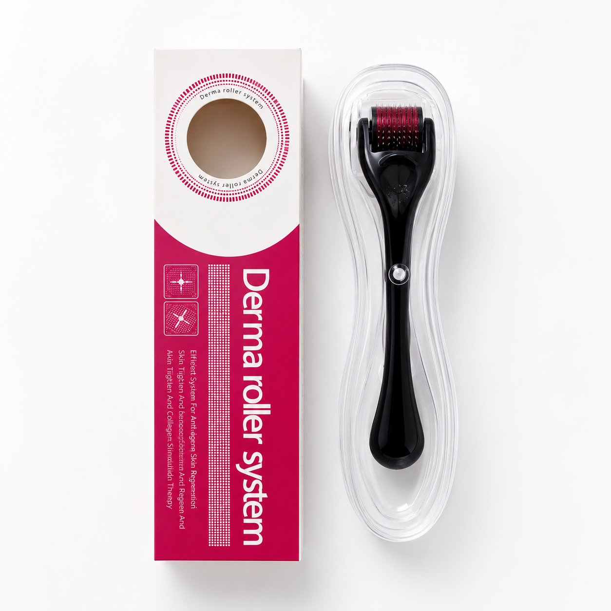 Derma Roller System – Microneedling Skin Care Roller for Face & Beard